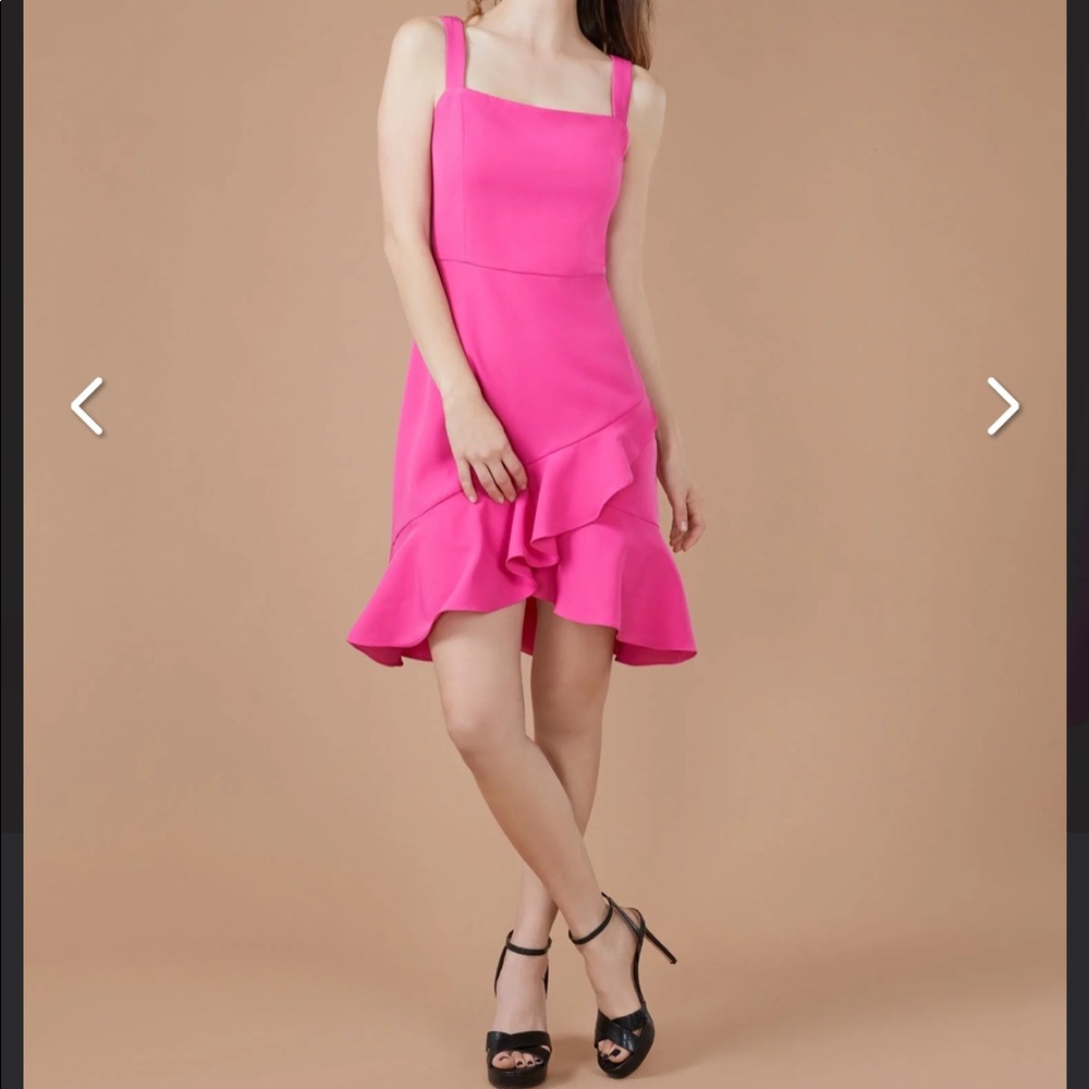 BCBG Aiden Flounce Hem Mini Dress